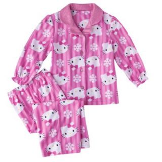 Hello Kitty Toddler Girls 2 Piece Long Sleeve Pajama Set   Pink 2T