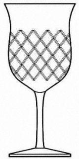 Tiffin Franciscan Arabesque Water Goblet   Stem #17695, Cut