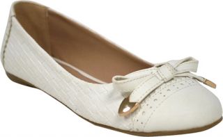 Womens L & C Drew   White Ornamented Shoes