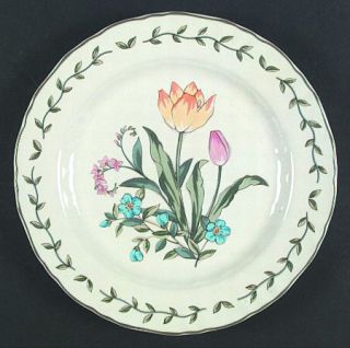Mikasa Country Fleur Dinner Plate, Fine China Dinnerware   Yellow,Pink&Blue Flor