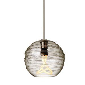 Besa Lighting BEL 1TT 462702 PLU SN Wave 10 1 Light Pendant