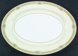 Noritake Rodista 16 Oval Serving Platter, Fine China Dinnerware   White Floral