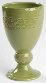 Signature Chelsea Parsley (Green) China Goblet, Fine China Dinnerware   Rustic D