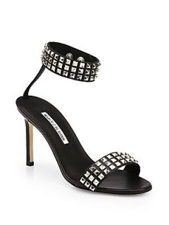 Manolo Blahnik Rocco Studded Leather Sandals