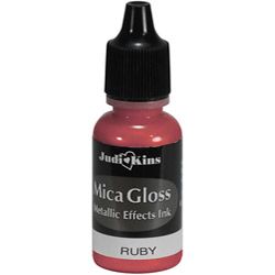 Mica Gloss Ruby Pigment Ink (RubyCapacity 0.47 ounces Nontoxic Water solubleConforms to ASTM D4236Application tools not included )
