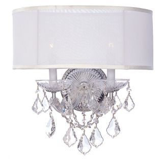 Crystorama Brentwood Wall Sconce   15.5W in.   4482 CH SMW CL MWP