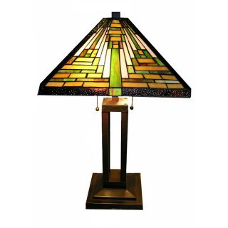 Tiffany style Mission Table Lamp