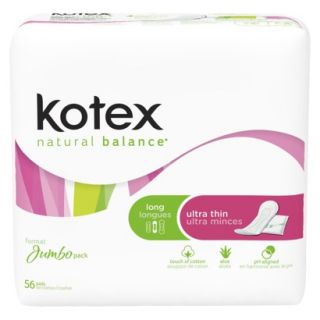 Kotex Natural Balance Ultra Thin, Long Pads 56 count
