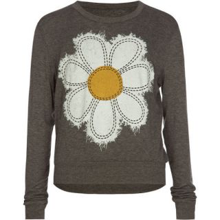Daisy Girls Semi Crop Tee Charcoal In Sizes X Large, Large, X Small,