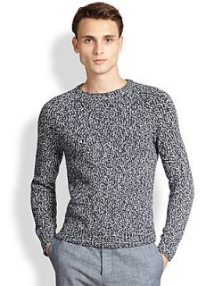 Carven Marled Cotton Sweater   Blue Grey