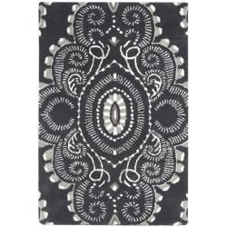 Handmade Chatham Mystic Dark Grey New Zealand Wool Rug (26 X 4)