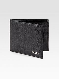 Bally Leather Billfold Wallet   Black
