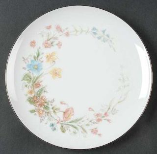 Premiere Berkshire Salad Plate, Fine China Dinnerware   Floral Wreath, Coupe, Pl