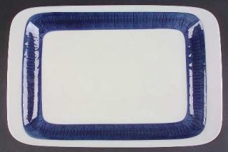 Rorstrand Koka Blue 14 Rectangular Serving Platter, Fine China Dinnerware   Blu