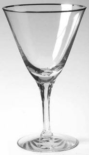 Tiffin Franciscan Cara Mia Water Goblet   Stem #17665         Platinum Trim