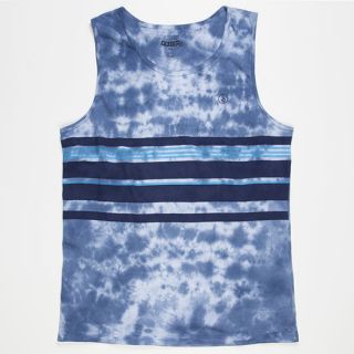 Stripe Dye Mens Tank Storm Blue In Sizes Xx Large, Small, Medium, X Larg