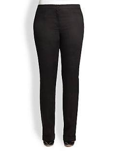 Marina Rinaldi, Sizes 14 24 Satin Linen Pants   Black