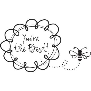 Mounted Rubber Stamp 2x3.5 youre The Best