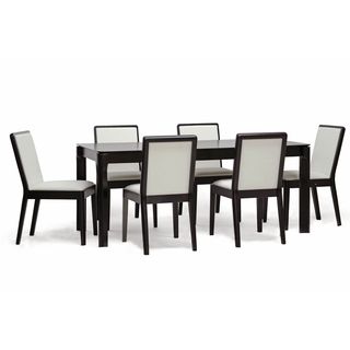 Baxton Studio Maeve 7 piece Wenge Modern Dining Set With Two Bonus Dining Chairs