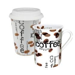 Konitz Coffee To Stay And Coffee To Go Coffee Collage Mugs (set Of 2)