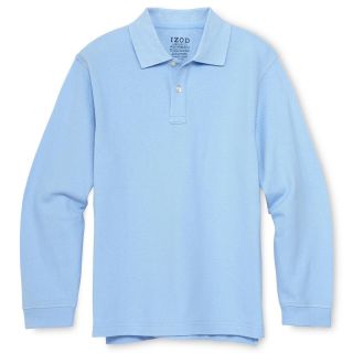 Izod Long Sleeve Polo Shirt   Boys 4 20 and Husky, Blue, Boys