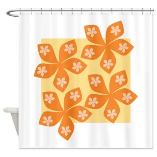  Orange Flowers Shower Curtain  Use code FREECART at Checkout