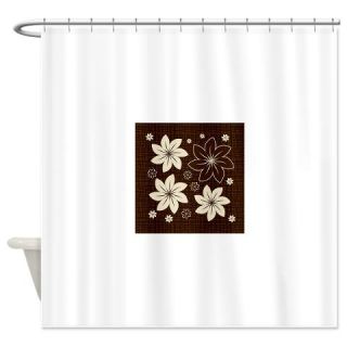  Brown floral design Shower Curtain  Use code FREECART at Checkout