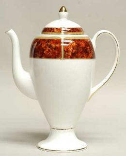 Wedgwood Tortoiseshell Coffee Pot & Lid, Fine China Dinnerware   Amber&Brown Mar