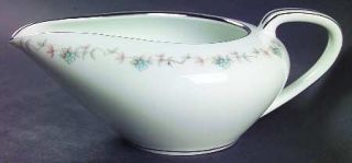 Noritake Susanna Creamer, Fine China Dinnerware   Blue Floral Ring,Flowers In Ce