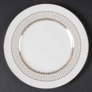 Wedgwood French Knot (Gold Trim) Salad Plate, Fine China Dinnerware   Martha Ste