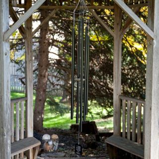 Grace Note Chimes Powder Coated Steeple 57 in. Wind Chime with Optional