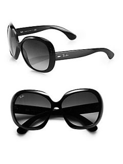 Ray Ban Vintage Oversized Round Jackie Ohh Sunglasses   Black