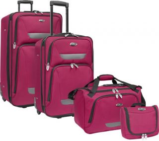 US Traveler Westport 4 Piece Luggage Set   Plum Luggage Sets