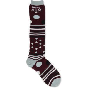 Texas A&M Aggies For Bare Feet Dots and Stripes 538 Socks