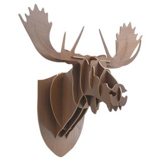 3D Faux Moose Head Red   BWB95 BLK
