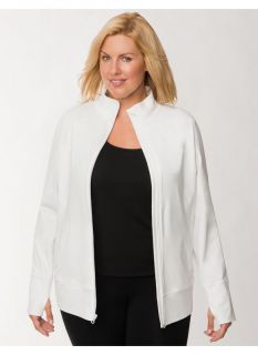 Lane Bryant Plus Size TruDry zipped active jacket     Womens Size 22/24, White