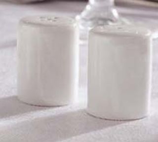 American Metalcraft Miniature Cylindrical Salt & Pepper Shaker w/ .5 oz Capacity, Porcelain, White