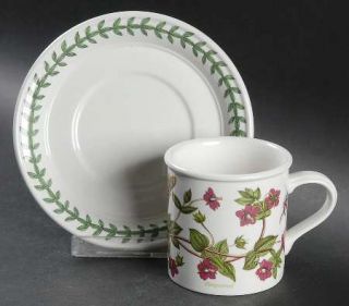Portmeirion Botanic Garden Demitasse Cup and Saucer Set (Flat), Fine China Dinne