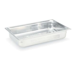 Vollrath Steam Table Pan   Perforated, Full Size, 4 Deep, Stainless