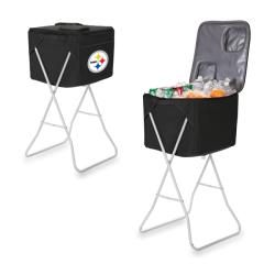 Picnic Time Pittsburgh Steelers Party Cube (BlackMaterials PolyesterRemovable, collapsible stand so cooler is at a comfortable height Removable water resistant interior dividerLightweightStandard size integrated umbrella slot )