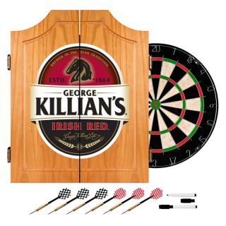 George Killians Bristle Dart Board with Cabinet Multicolor   KL7000