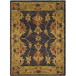 Hand knotted Heirloom Charcoal Jute Rug (9 X 12)