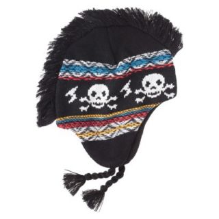 Cherokee Boys Skull Peruvian Hat   Ebony 8 16