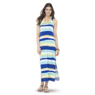 AMBAR Womens Maxi Dress   Blue Stripe M