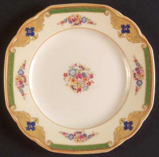 Grindley Katherine, The Bread & Butter Plate, Fine China Dinnerware   Green Band