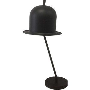 Dainolite DAI CDY 21T BK Universal Bowler Hat Table Lamp,Black