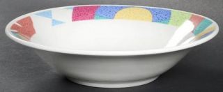 Farberware Cosmos Soup/Cereal Bowl, Fine China Dinnerware   Multicolor Geometric
