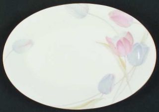 Mikasa Swiss Garden Butter Tray, Fine China Dinnerware   Bone, Pink & Blue Flowe