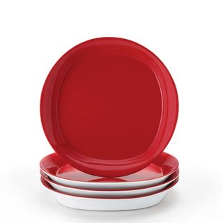 Rachael Ray Red 8.5 inch Salad Plates (RedNumber of pieces Four (4)Materials StonewareCare instructions Dishwasher safeBrand Rachael RaySet Includes Four (4) 8.5 inch salad plates )