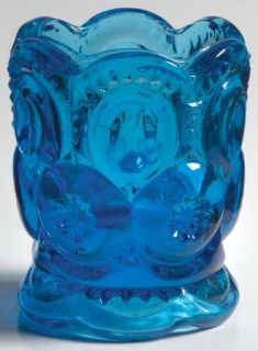 Smith Glass  Moon & Star Blue Toothpick Holder   Blue